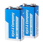 Kjell & Company 9 V-batterier (PP3) 2-pack