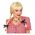 Bavarian Blond Peruk med Flätor One size