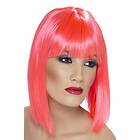 Smiffys Glam Neonrosa Peruk One size