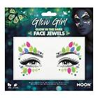 Smiffys Face Jewels Glow in the Dark Glow Girl