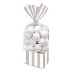 Silver Cellofanpåsar Randiga 10-pack