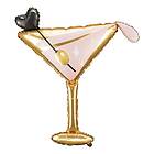 PartyDeco Stor Folieballong Martini Glas
