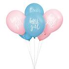 Unique Party Ballonger Gender Reveal Boy or Girl 8-pack