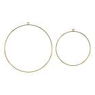 PartyDeco Hängande Dekoration Ringar Guld 2-pack