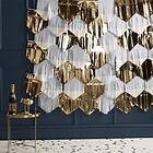 Ginger Ray Backdrop Hvit/Guld Metallic Fransar DIY