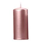 PartyDeco Blockljus Metallic Roséguld 6-pack