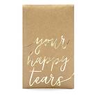 PartyDeco Näsdukar Your Happy Tears Guld 10-pack