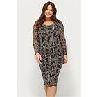 Zizzi Klänning blMille L/S Knee Mesh Dress