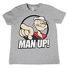 Hybris Popeye Man up! grå t-shirt barn (7-8 år)