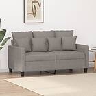 vidaXL 2-sitssoffa taupe 120 cm tyg 359266