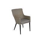 Brafab Lavendel karmstol Beige med beige dyna Svart aluminium