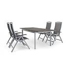 Selected Home Nice matgrupp Silver/grå i nonwood 4 chairs & bord 156-212 cm