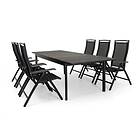 Selected Home Nice matgrupp Sort/svart i nonwood 6 stolar & bord 205-260 cm