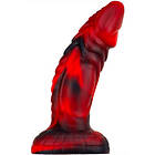 Monster Dildo Squax Black-Red 18 cm