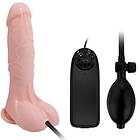 Realistic Inflatable and vibrating dildo 18,8 cm