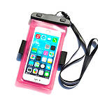 Waterproof case with a PVC phone band pink