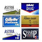 Gillette Skäggblad Astra Platinum, Platinum, Rubie, Permasharp, Astra Stainless, Platinum New