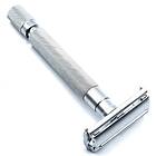 Parker Shaving 74R-SC Satin Chrome Textured Heavy Weight Butterfly Ope