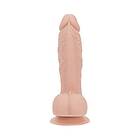 Pure Love strukturerad 19 cm silikondildo med sugfot, färgad, 0,3kg
