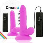 Purple Diversia flexible vibrating dildo 17 cm