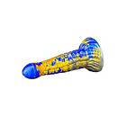 Ninja Metallic Fantasy Dildo Blue/Gold 19 cm