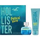 Hollister Festival Vibes For Him EDT Spray 50ml Hair & Body Wash 100ml