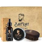 Beard BartZart Shabo care set made of high quality oil with musk scent I natural wax & brush with wild boar bristles Care Set I Set