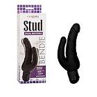 Power Bendie Stud Over and Under Vibrator, svart