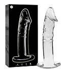 CLEAR NEBULA SERIES BY IBIZA MODEL 19 DILDO BOROSILICATE GLASS 18,5 X 4 CM Storlek 1,TRANSPARENTE