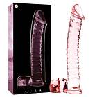 CLEAR NEBULA SERIES BY IBIZA MODEL 23 DILDO BOROSILICATE GLASS 21,5 X 4 CM Storlek 1,Rosa