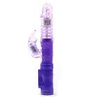 Vibe PleasureBoxxx Thrusting Rampant kanin vibrator/klitoris stimulator med roterande pärlor, lila