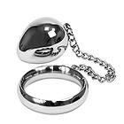Ring Erotic Fashion Donut med anal ägg, silvermetall, 1-pack (1 x 1 stycken)