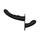 Ouch! Dual : Vibrating Silicone Ribbed Strap-On