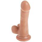 Doc Johnson – The D Slim D – Firmskyn 6,5 tums dildo med testiklar och sugfötter – hudfärg, 1-pack (1 x 1 styck)