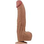 Lovetoy Sliding Skin Dual Layer Dildo Brown 31 cm