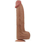 Lovetoy Sliding Skin Dual Layer Dildo Brown 36 cm