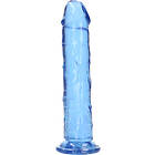 RealRock : Crystal Clear Straight Realistic Dildo, 23 cm, blå