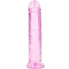 RealRock : Crystal Clear Straight Realistic Dildo, 18 cm, rosa
