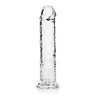 RealRock : Crystal Clear Straight Realistic Dildo, 20 cm, transparent