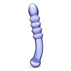 Gläs Purple Rain Ribbed Dildo