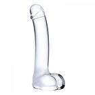 Gläs Realistic Curved Dildo Glas