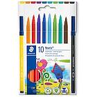 Noris fiberpenna ass i etui (10) 10st