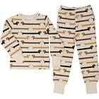 Geggamoja Pyjamas Tvådelad Bambu Tax Beige 146/152