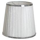 Oriva Lampskärm Rund Organza 14cm Vit/Krom
