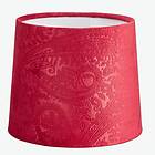 Oriva Lampskärm Sammet 16cm Vinröd