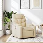 vidaXL Reclinerfåtölj gräddvit tyg 372450