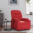 vidaXL Reclinerfåtölj röd konstläder 372470