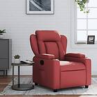 vidaXL Reclinerfåtölj vinröd konstläder 372431