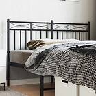 vidaXL Huvudgavel metall svart 140 cm 373724