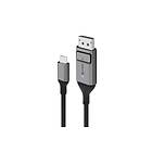 Alogic Ultra DisplayPort-kabel USB-C till DisplayPort 2 m